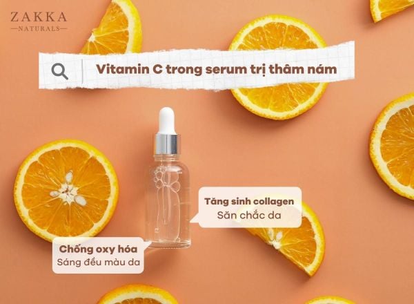 Hoạt chất Vitamin C trong serum trị thâm nám