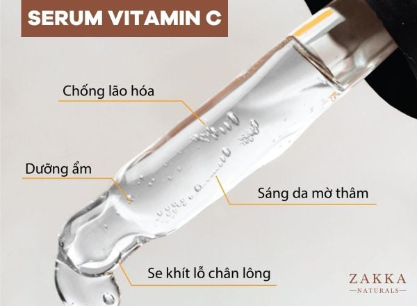 Tác dụng làm sáng da mờ thâm của Serum Vitamin C