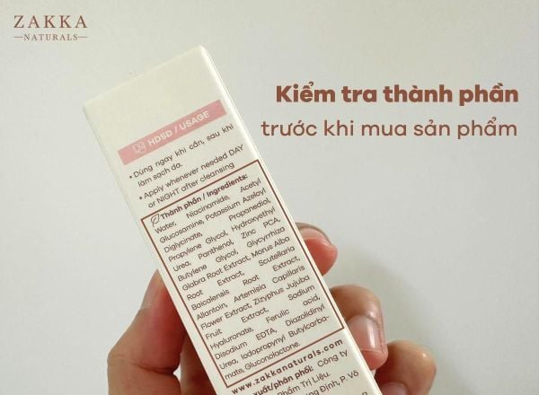 Kiểm tra thành phần trước khi mua serum trị thâm