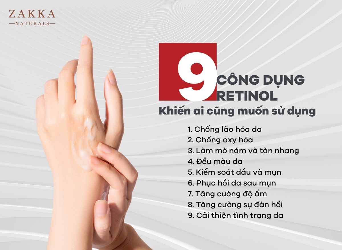 9 công dụng Retinol khiến ai cũng muốn sử dụng