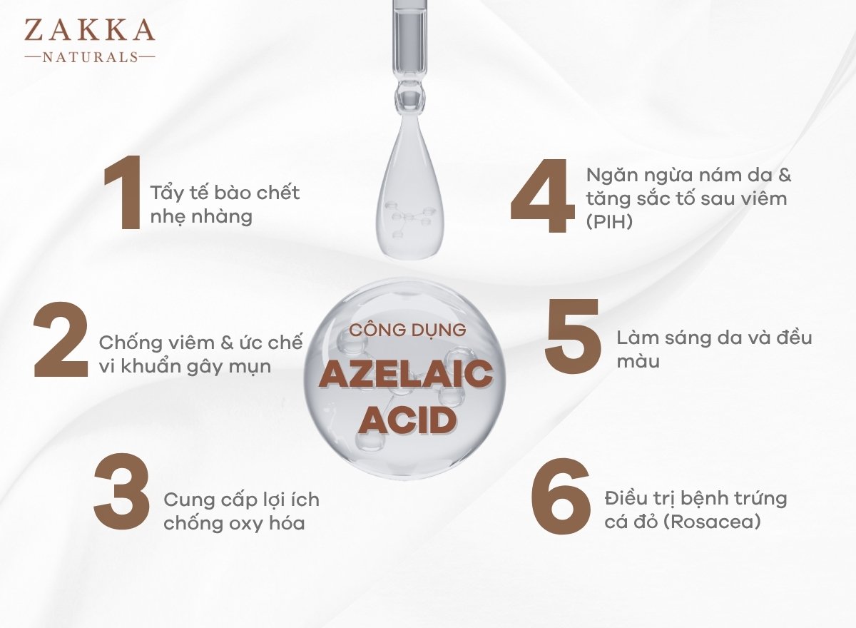 Kết hợp Niacinamide và Azelaic Acid: tác dụng, cách dùng