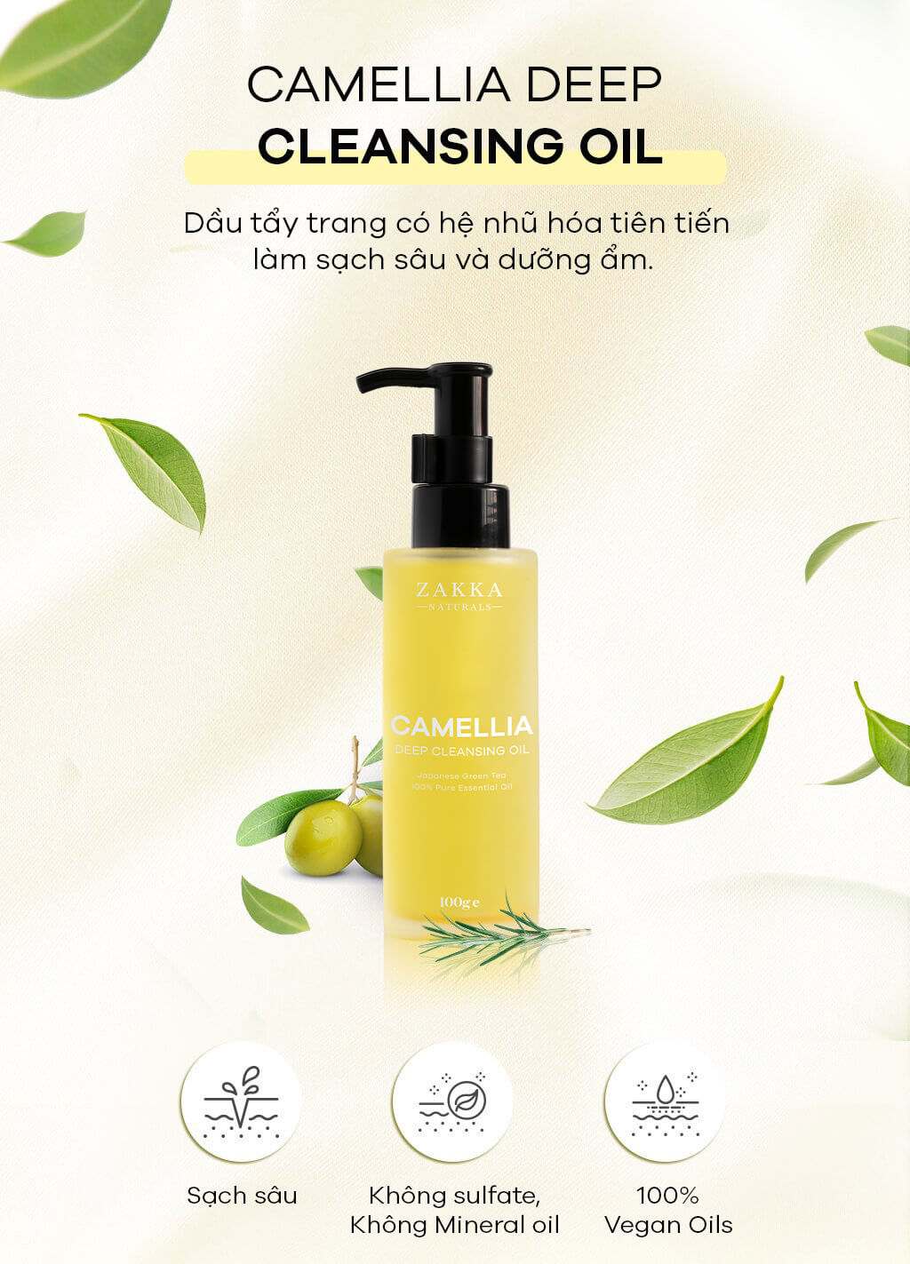 Dầu Tẩy Trang Làm Sạch Sâu Camellia Deep Cleansing Oil