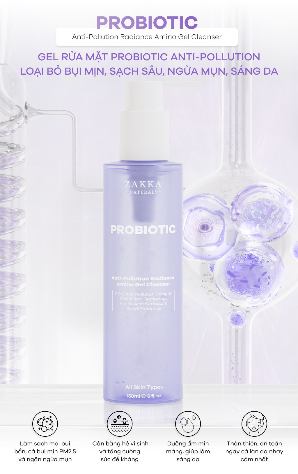 SỮA RỬA MẶT LỢI KHUẨN PROBIOTIC ANTI-POLLUTION