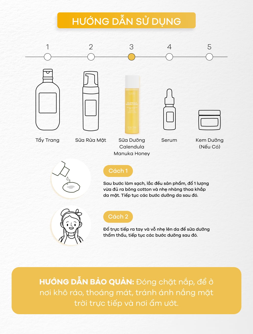 Sữa Dưỡng Hoa Cúc Không Dầu Calendula Manuka Honey