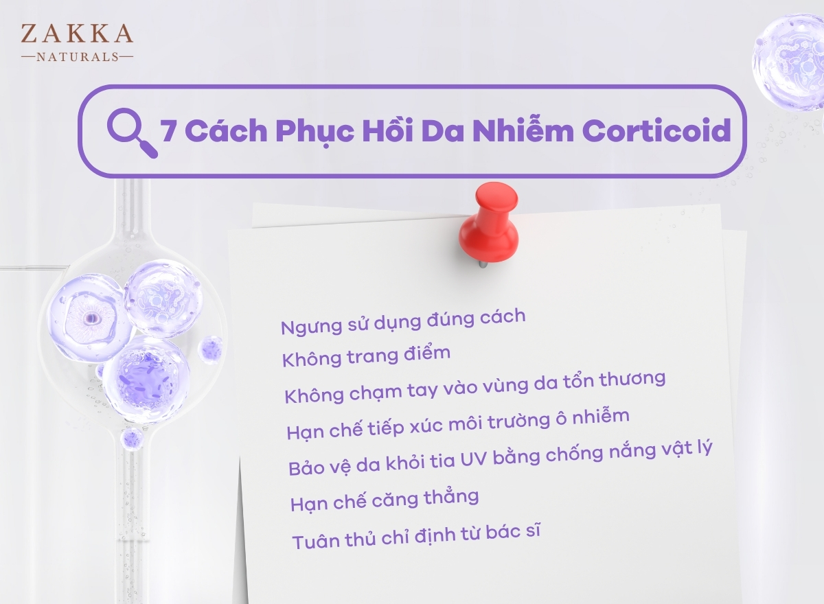 7 Cách Phục Hồi Da Nhiễm Corticoid Triệt Để Tại Nhà