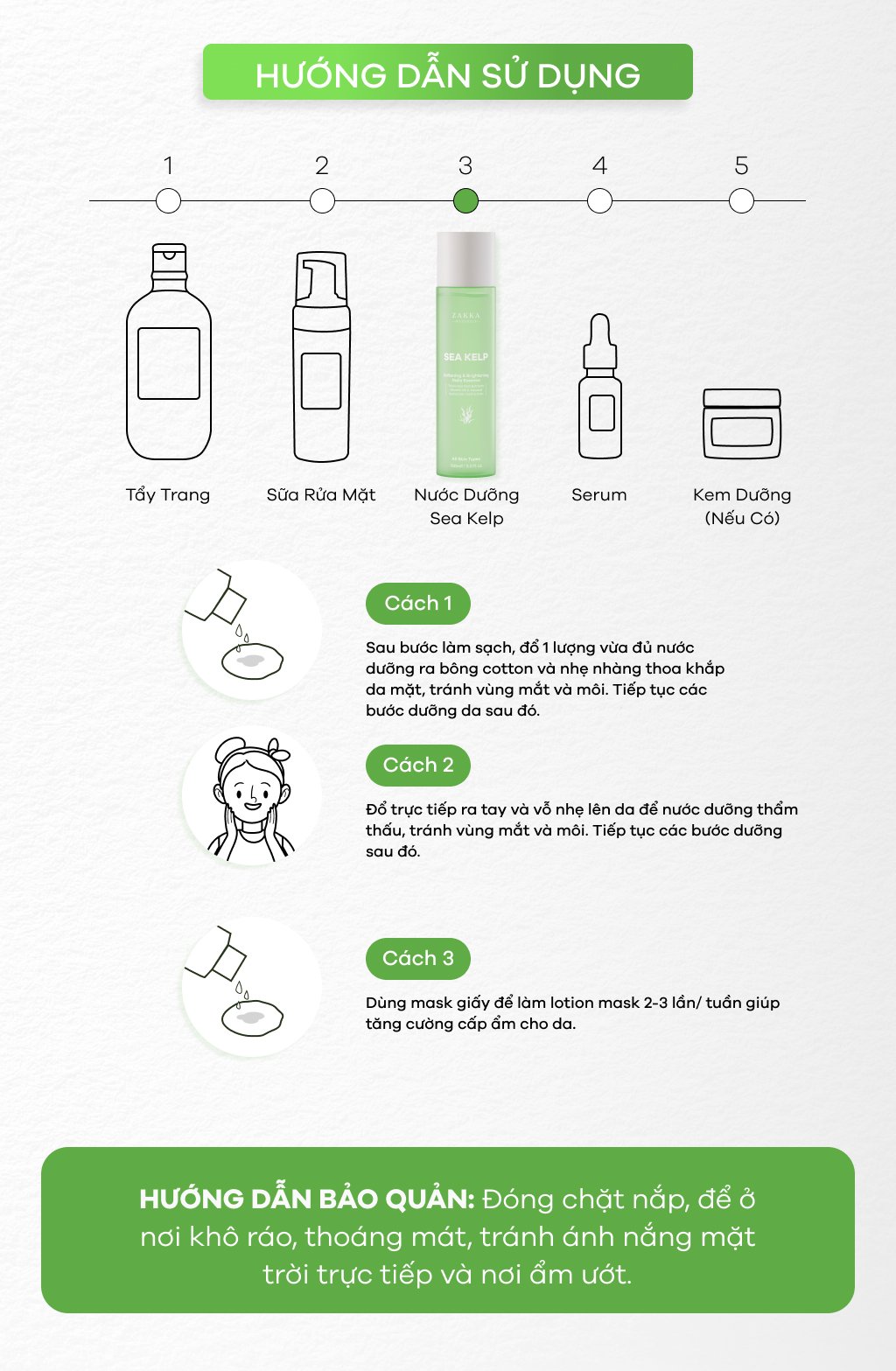 HƯỚNG DẪN SỬ DỤNG ESSENCE TẢO BIỂN