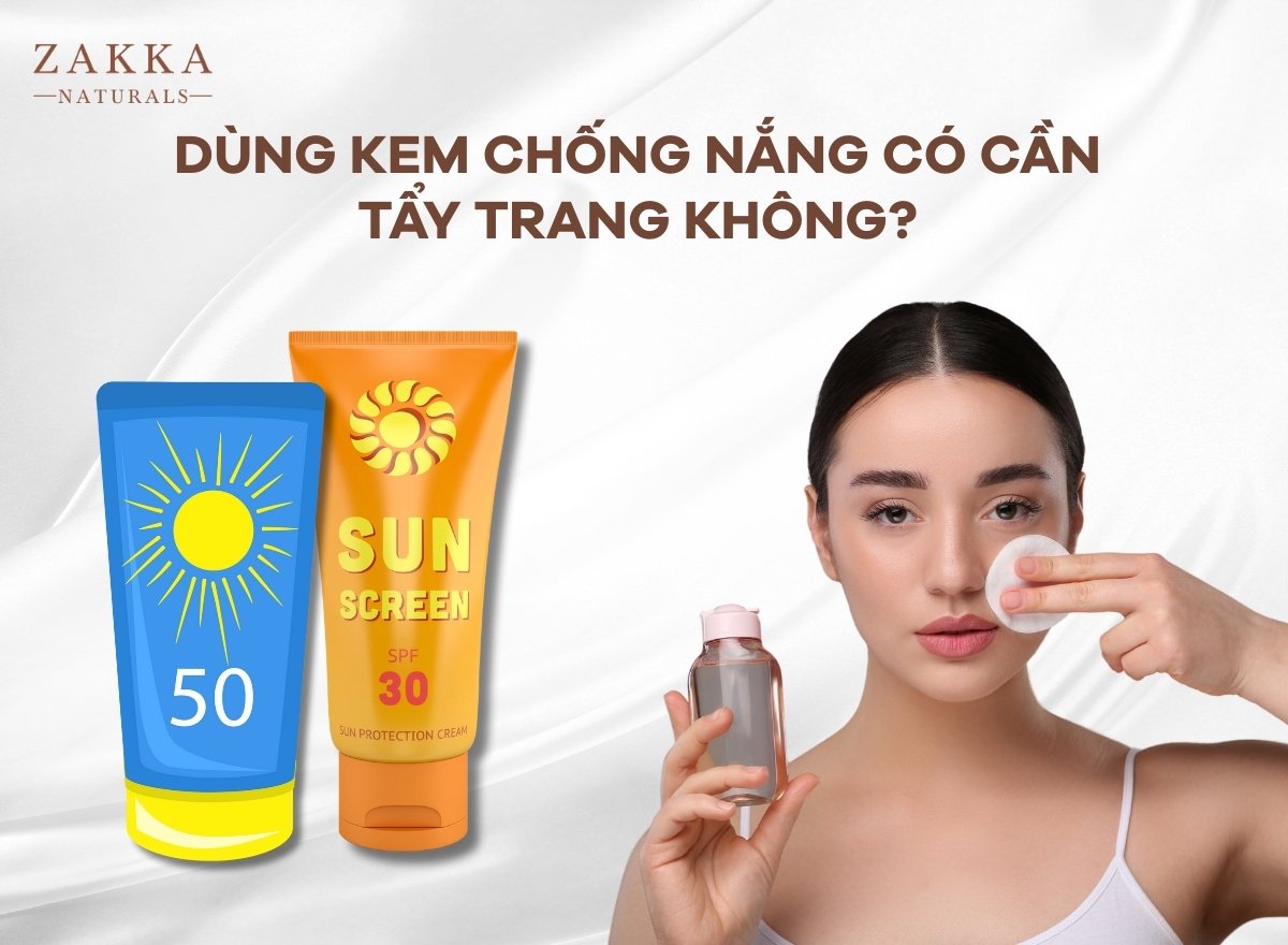 Tẩy trang kem chống nắng như thế nào sạch da, trắng sáng