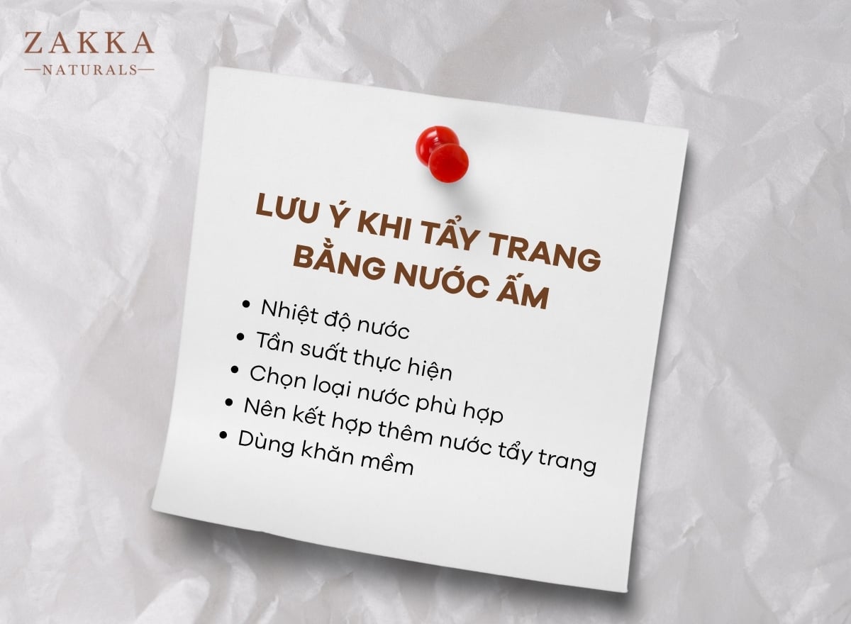 Tẩy trang bằng nước ấm: công dụng và cách tẩy trang hiệu quả