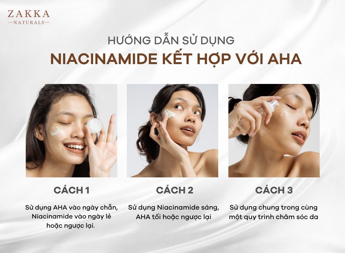 Kết hợp Niacinamide và AHA có tác dụng gì và dùng thế nào?