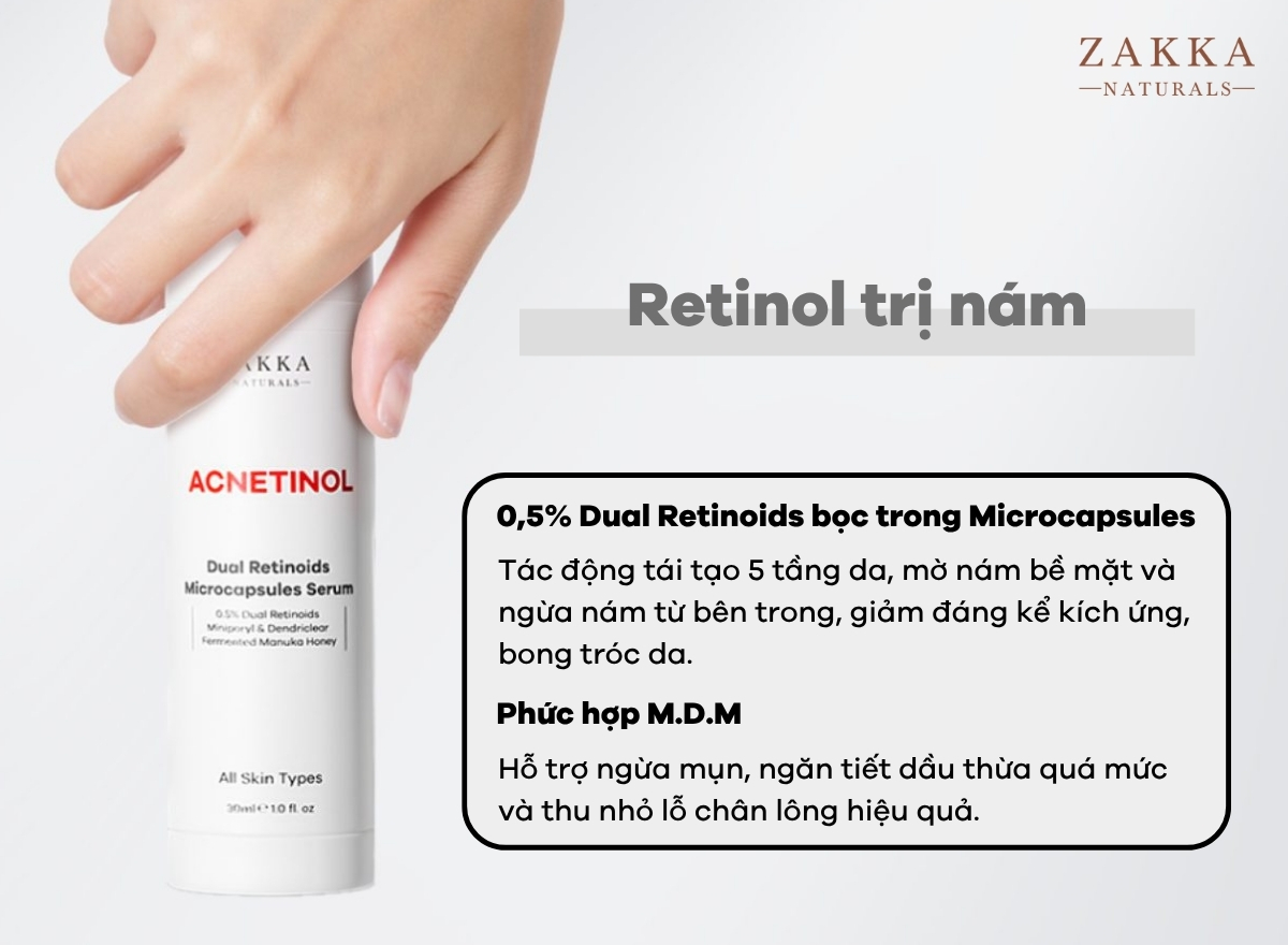 Hướng Dẫn Chi Tiết Dùng Retinol Trị Nám Hiệu Quả