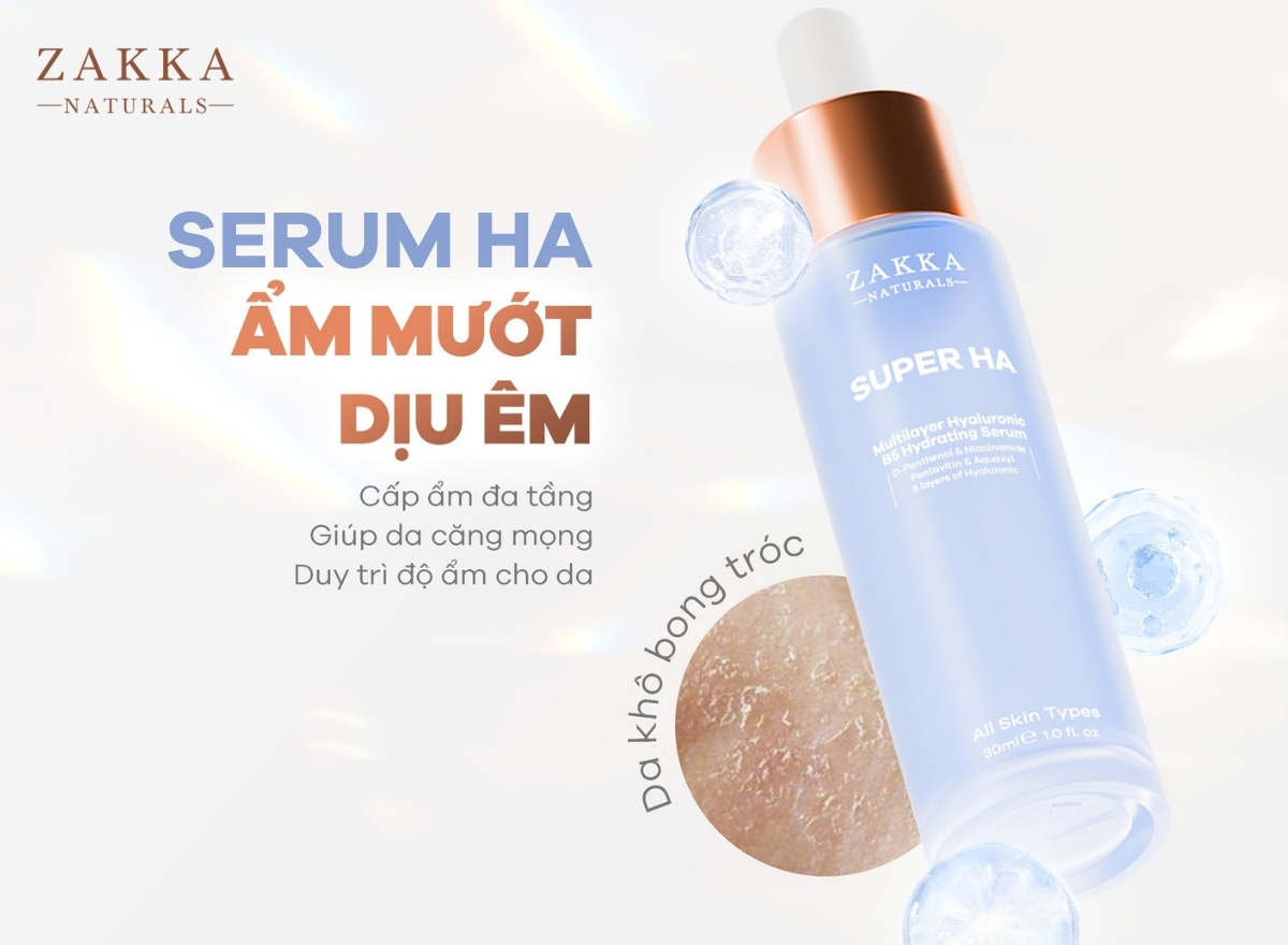 Review Serum HA Zakka - Giải Pháp Cấp Ẩm Đa Tầng Cho Da