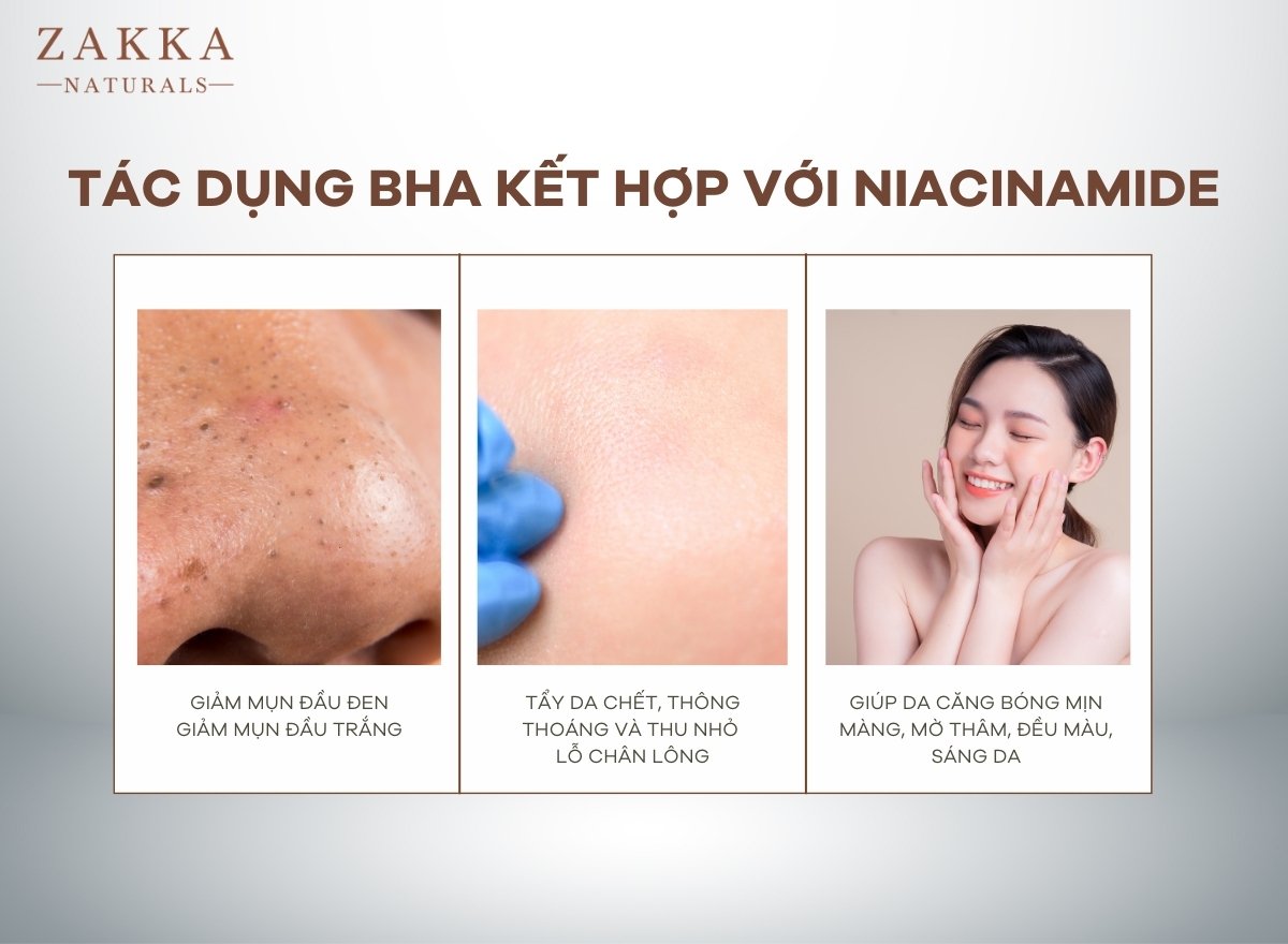 BHA và Niacinamide có tác dụng gì? Kết hợp như thế nào?