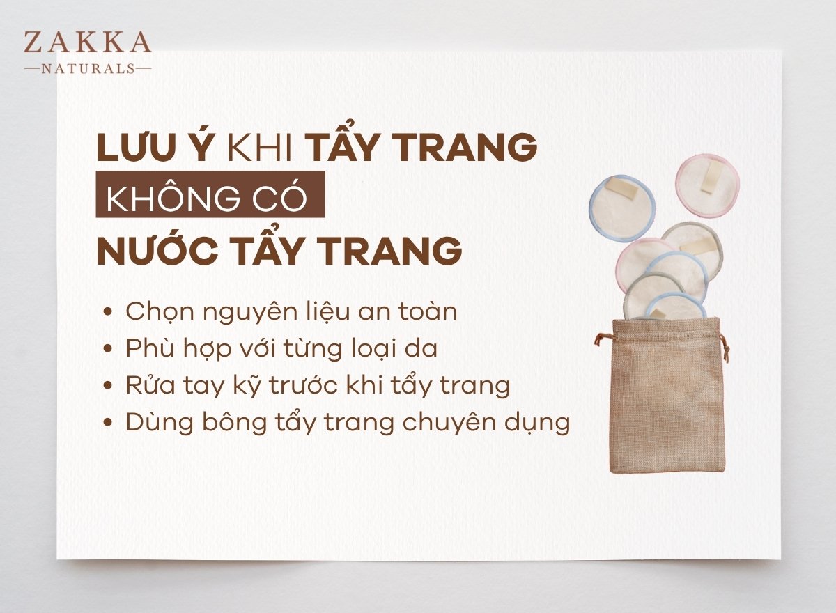 Cách tẩy trang khi không có nước tẩy trang hiệu quả