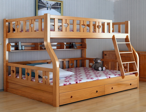 Trang trí giường tầng cho em bé và người lớn nhiều phong cách