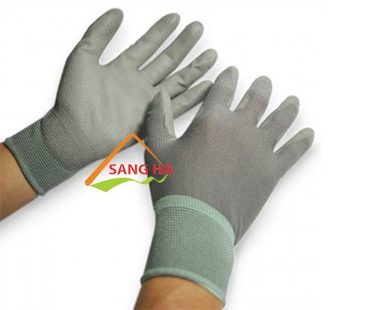 Găng tay phủ pu bàn tay bảo vệ an toàn người lao động