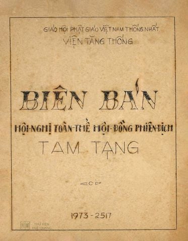 Biên bản Hội nghị toàn thể Hội đồng phiên dịch Tam Tạng