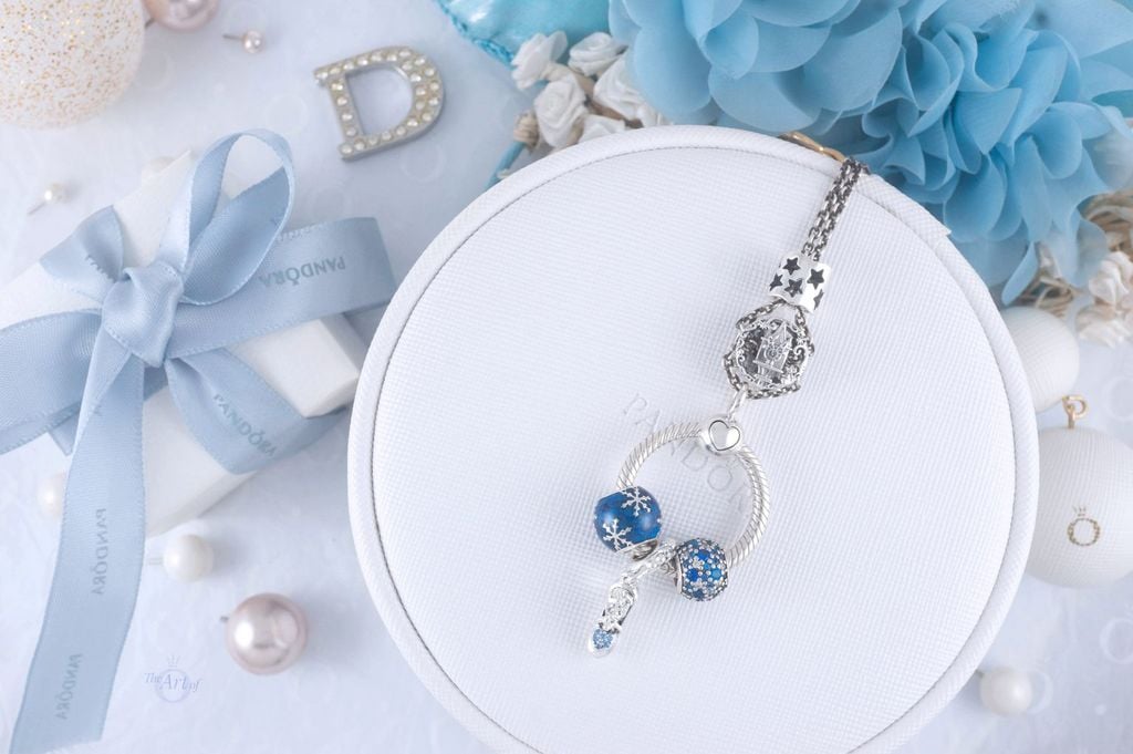 Cinderella Glass Slipper & Mice Dangle Charm