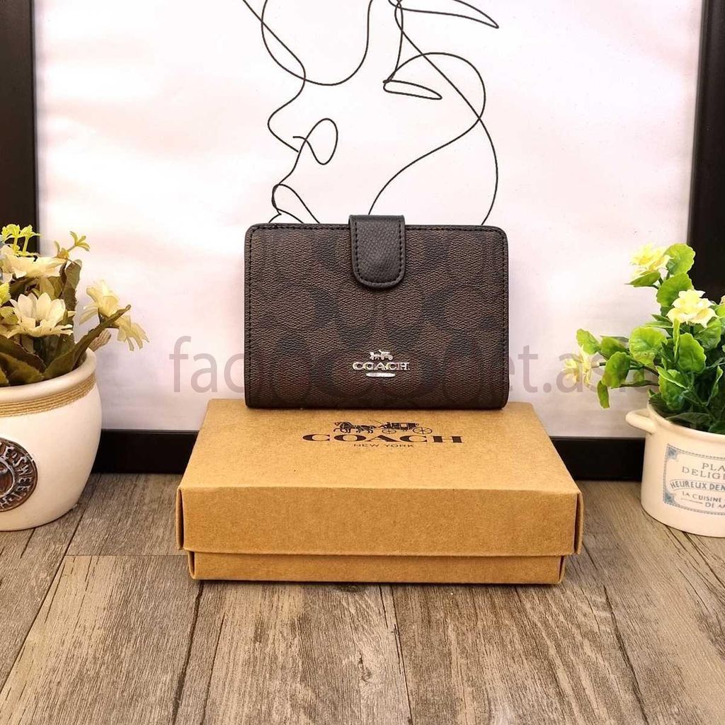 Ví Coach Signature Canvas Màu Đen