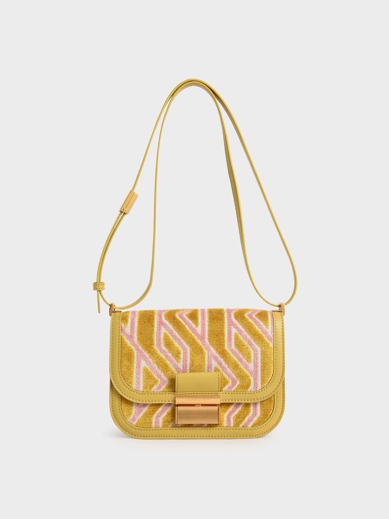 Charlot Jacquard Printed Bag - Mustard