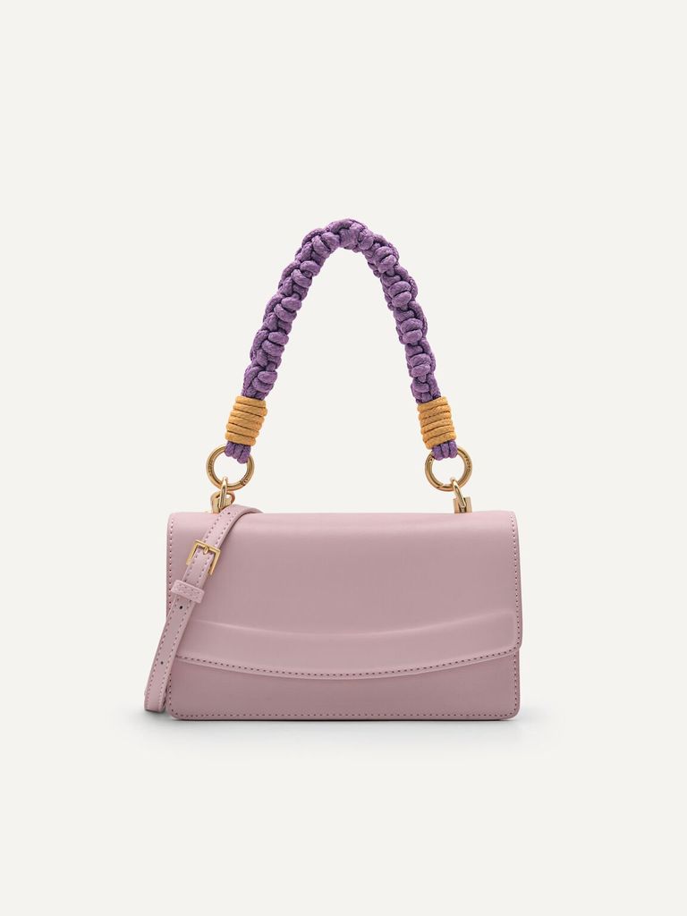 Pedro Shoulder Bag with Braided Handle - Light Pink