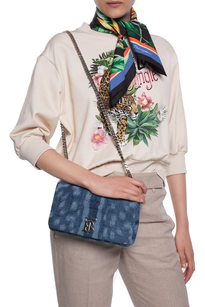 Túi Lola Burberry Small Quilted Denim