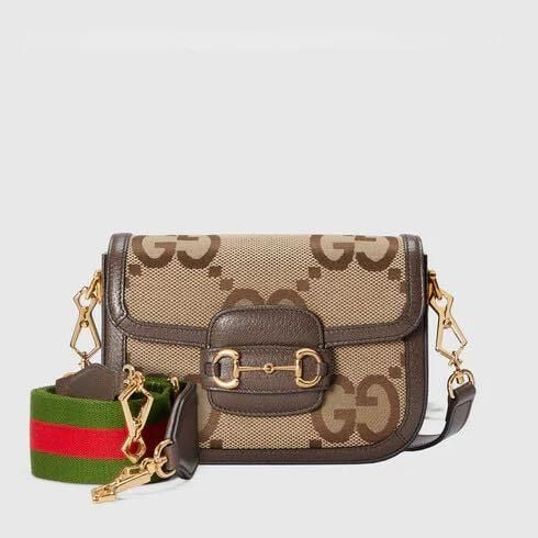 Gucci Horsebit 1955 jumbo GG mini bag - Camel
