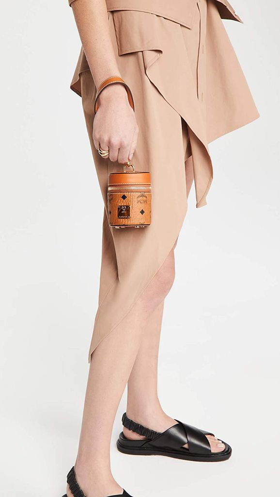 MCM X-mini Cylinder Crossbody in Visetos