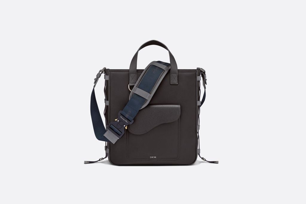 Dior and Sacai Saddle Tote With Shoulder Strap