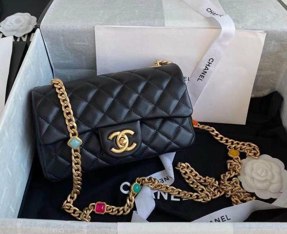 Túi Chanel FLAP BAG WITH RESIN & GOLD