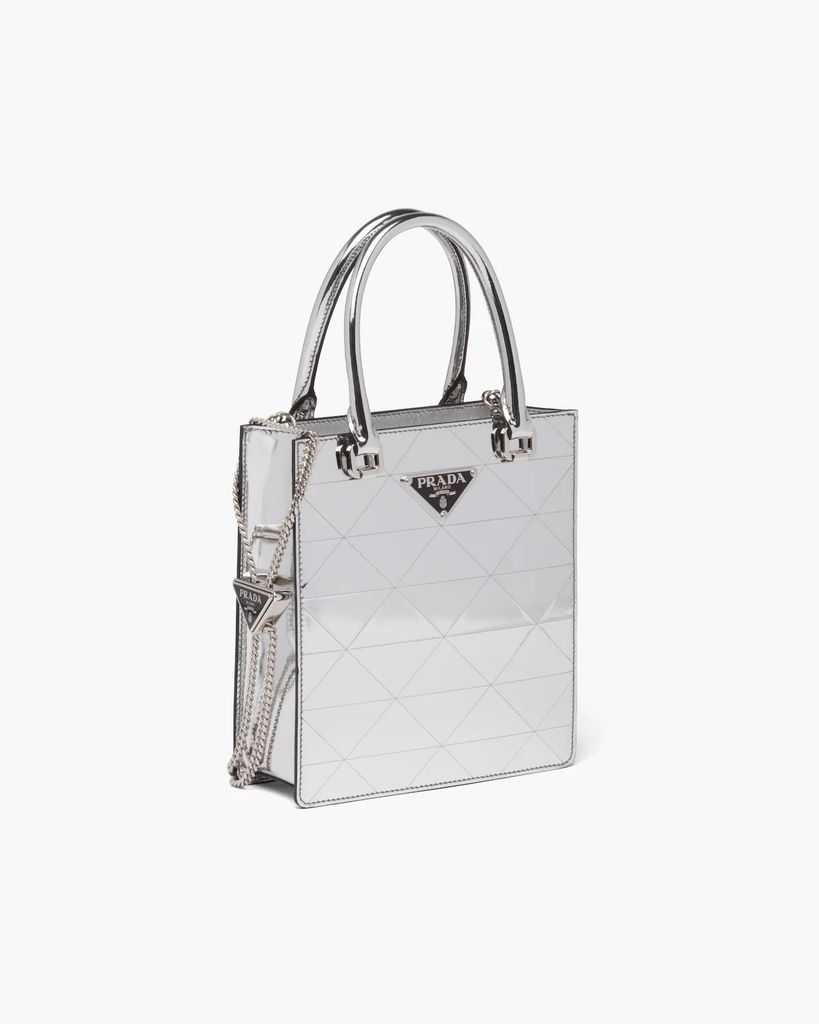 Túi Prada Small Metallic Leather Tote Bag