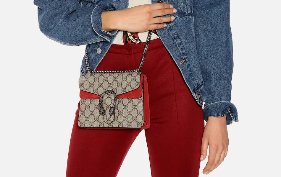 Túi Gucci Dionysus GG Supreme Mini With Red Detail
