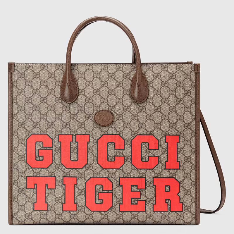 Túi Gucci Tiger GG medium tote bag