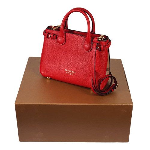 Túi Xách Burberry Quai Đôi Phối Canvas