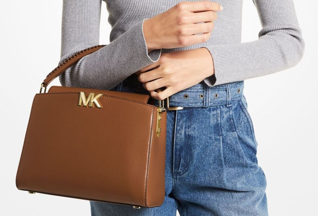 Túi Michael Kors Karlie Medium Brown Leather