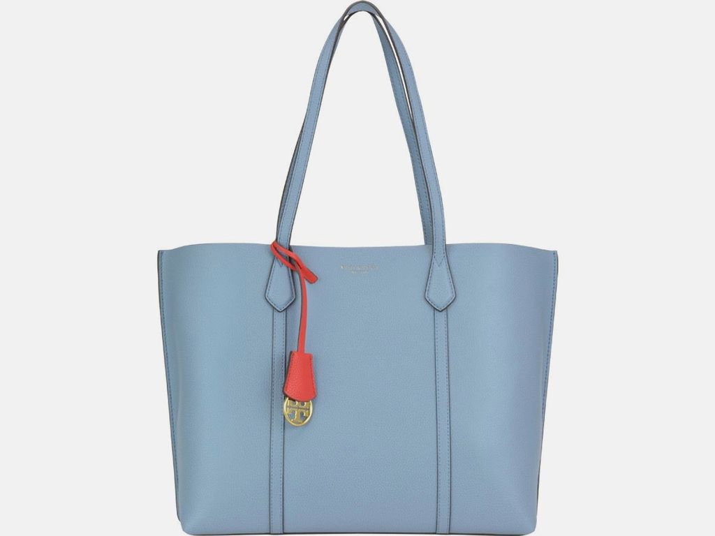 Túi Tote Tory Burch Perry 3 Ngăn Xanh Da Trời