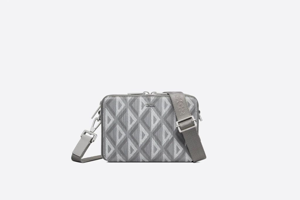 Messenger Pouch Dior Gray CD Diamond Canvas