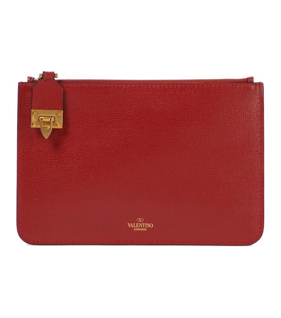 Túi Valentino Garavani Rockstud leather pouch