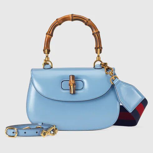 Túi xách Gucci Bamboo 1947 Small Blue Top Handle