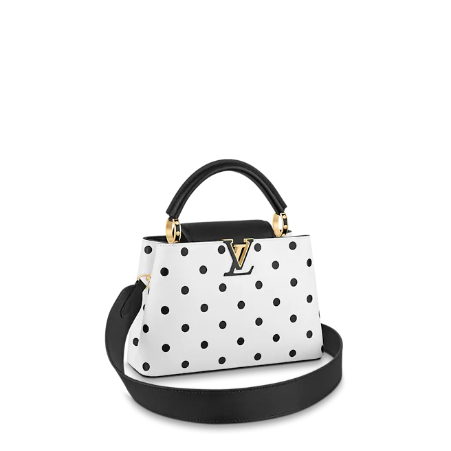 Túi Louis Vuitton CAPUCINES BB chấm bi