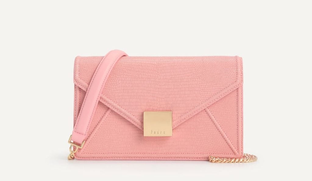 Pedro Lizard-Effect Leather Shoulder Bag - Pink