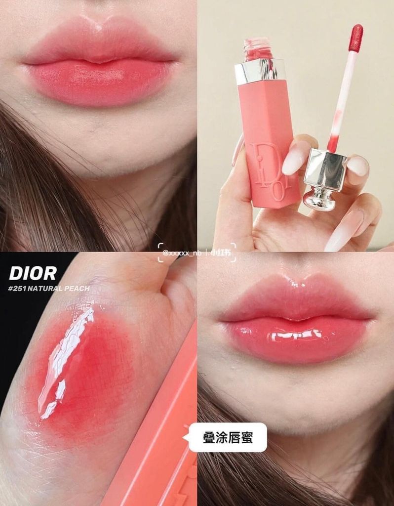 Fullbox Son Dior Addict Lip Tint Màu 251 Natural Peach  Cam Hồng San  Mỹ  Phẩm Socutelipstick  Tiệm Socute