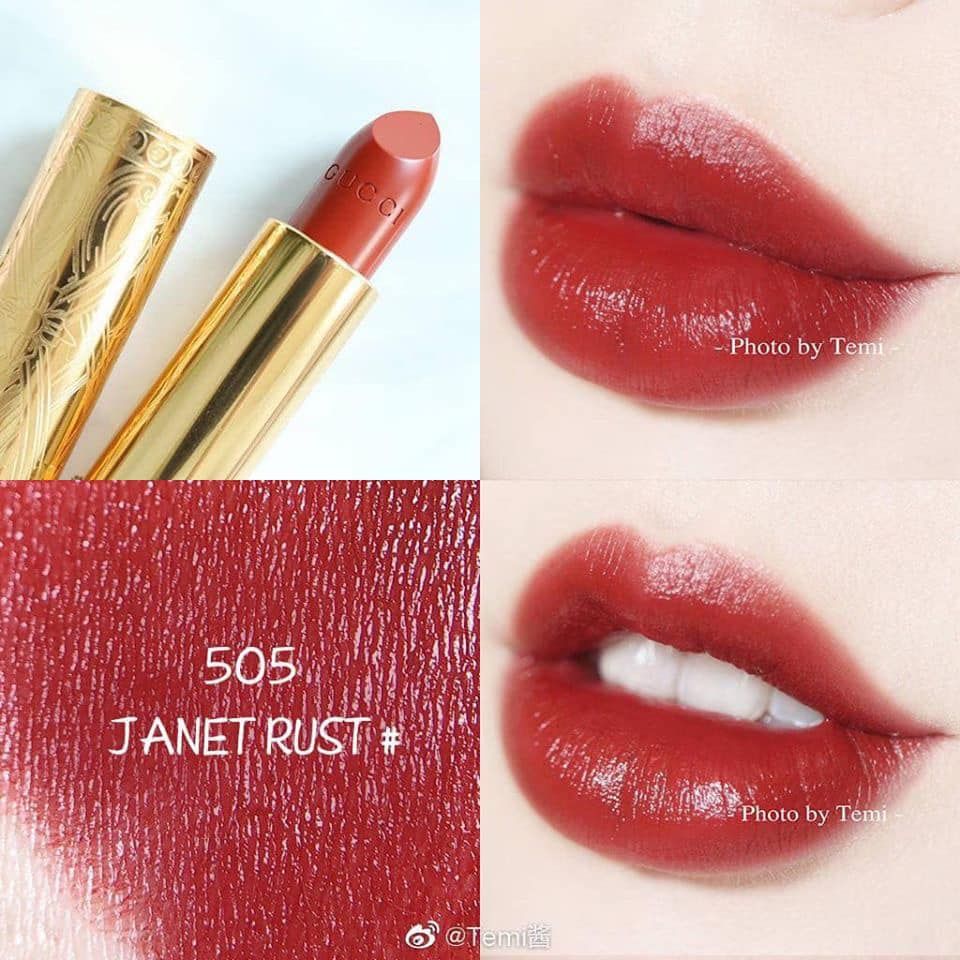 Son Gucci Rouge À Lèvres Satin Lipstick Màu 505 Janet Rust – Thế Giới Son Môi