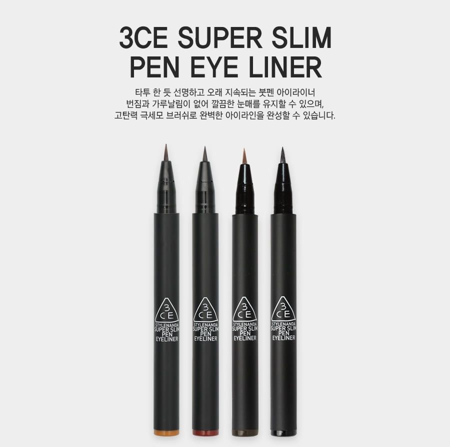 Bút Kẻ Mắt Nước 3CE Super Slim Pen Eyeliner Black ( Đen ) – Thế Giới Son Môi