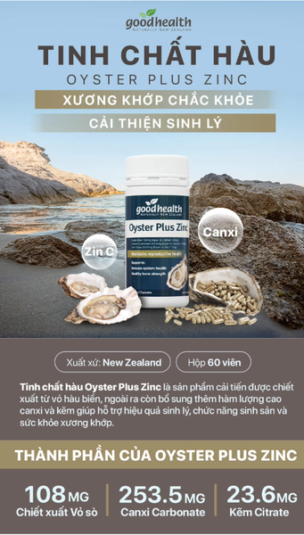 B Sung Tinh Ch t H u Oyster Plus Zinc GOOD HEALTH 60 Vi n
