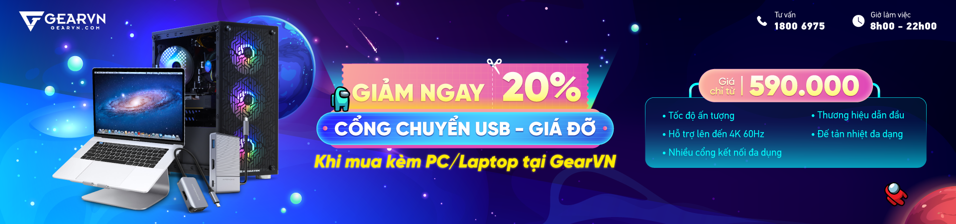 Cổng chuyển USB - Giá đỡ