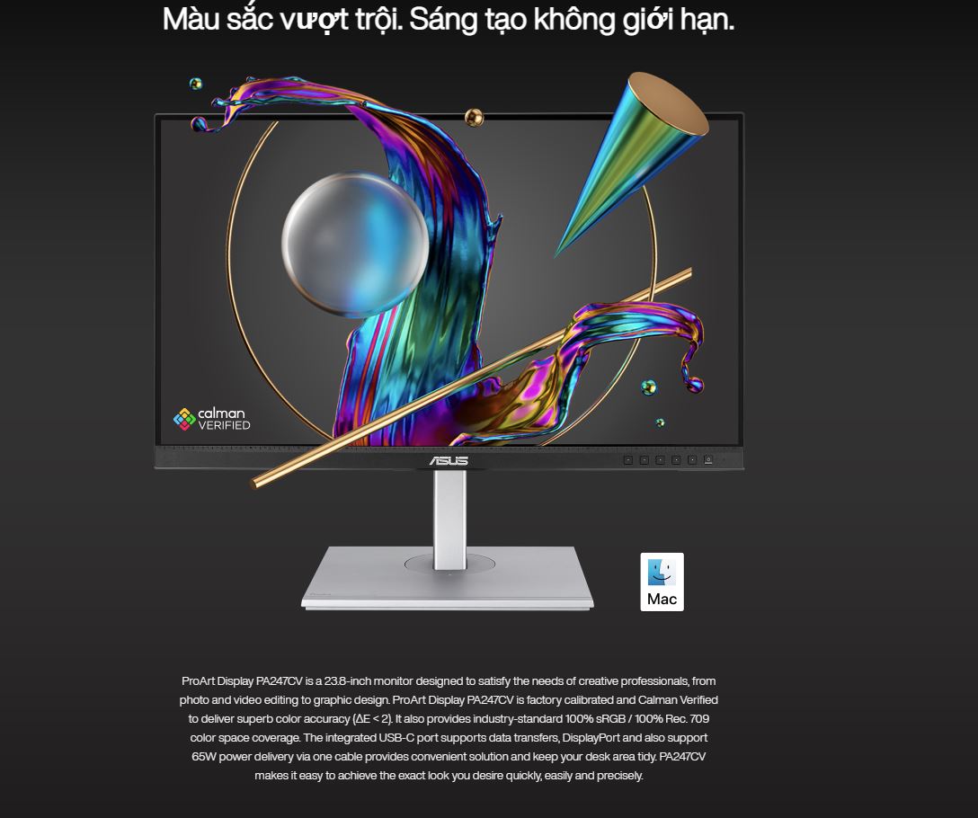 Màn hình Asus ProArt PA247CV 23.8 inch FHD IPS - chuyên đồ họa