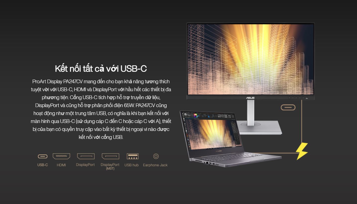 Màn hình Asus ProArt PA247CV 23.8 inch FHD IPS - chuyên đồ họa