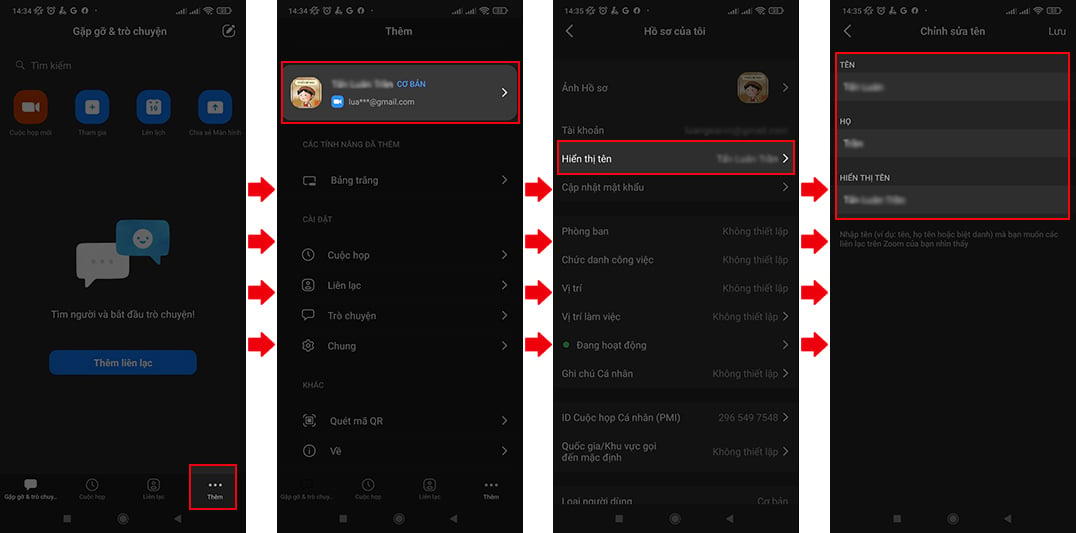 cách đổi tên trên Zoom