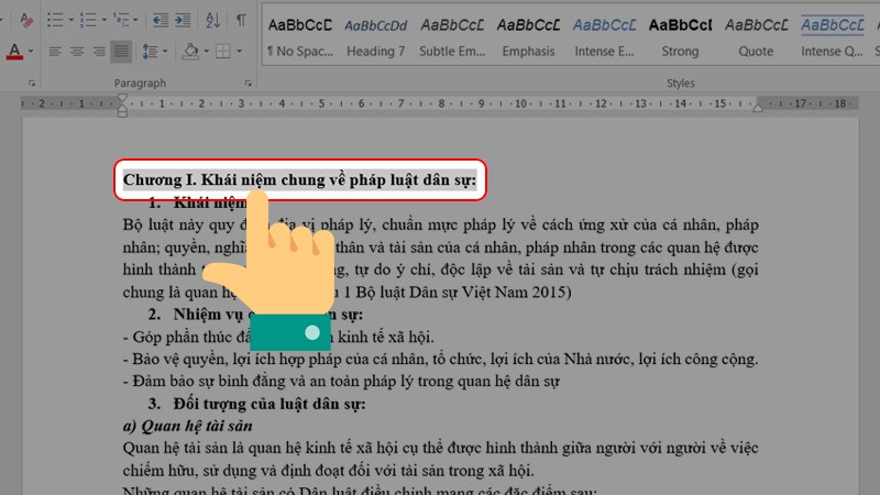 cách tạo mục lục trong Word