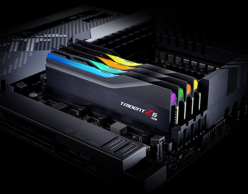 GEARVN - RAM G.Skill Trident Z5 RGB 32GB (2x16GB) 5600 DDR5 Black CL30